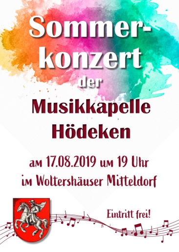 Mehr über den Artikel erfahren Sommerkonzert 2019